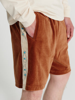 Sunset Velour Track Short