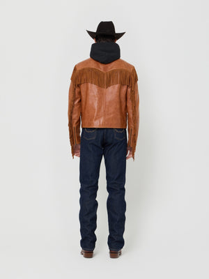 Leather Fringed Western Cafe Racer