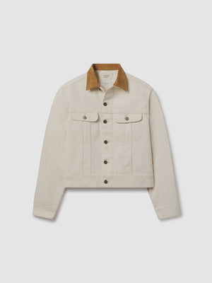 Leather Edge Standard Denim Jacket