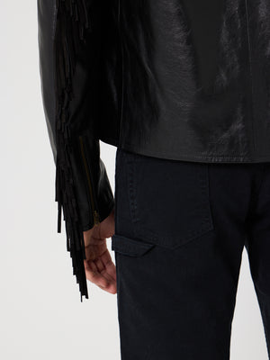 Leather Fringed Western Cafe Racer