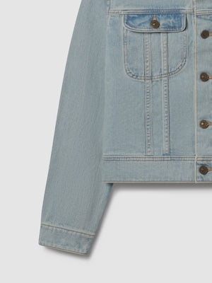 Leather Edge Standard Denim Jacket