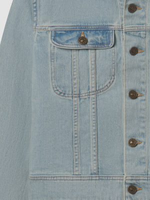 Leather Edge Standard Denim Jacket