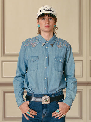 Studded Daybreak Denim Shirt