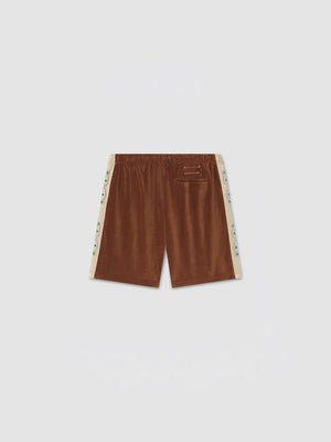Sunset Velour Track Short